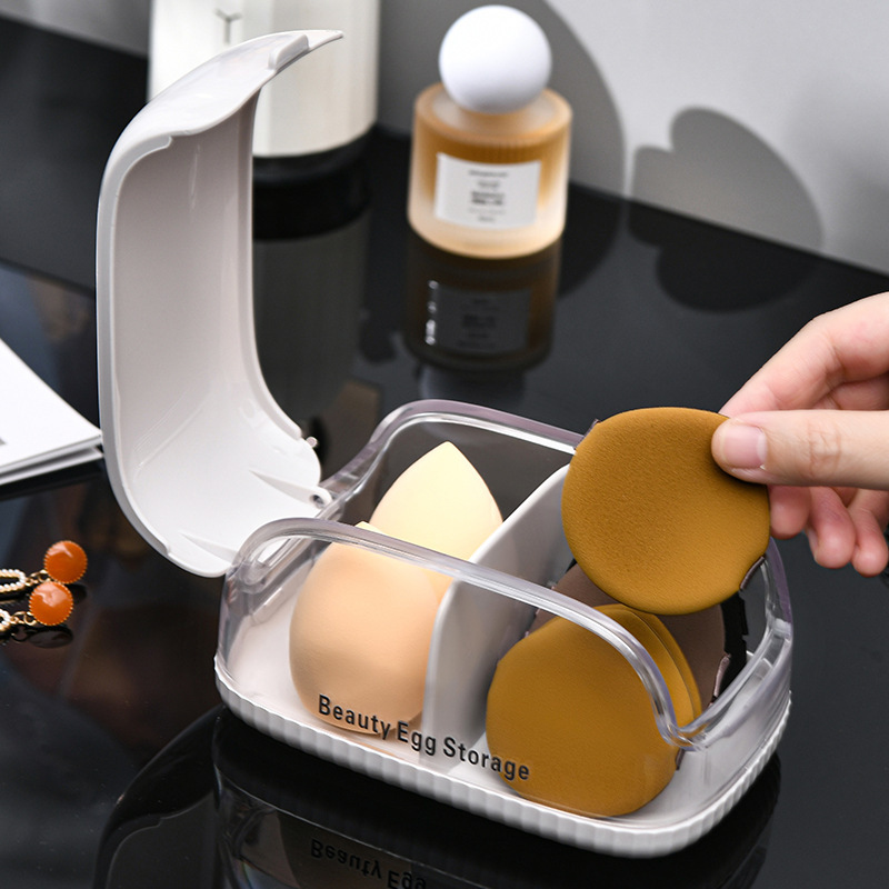 Beauty Blender In Makeup - Makeup Sponge Storage Box with Lid