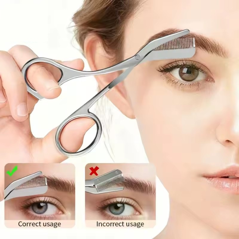 Safe Eyebrow Scissors with Com - огляд і ціна Beauty Makeup Vanity