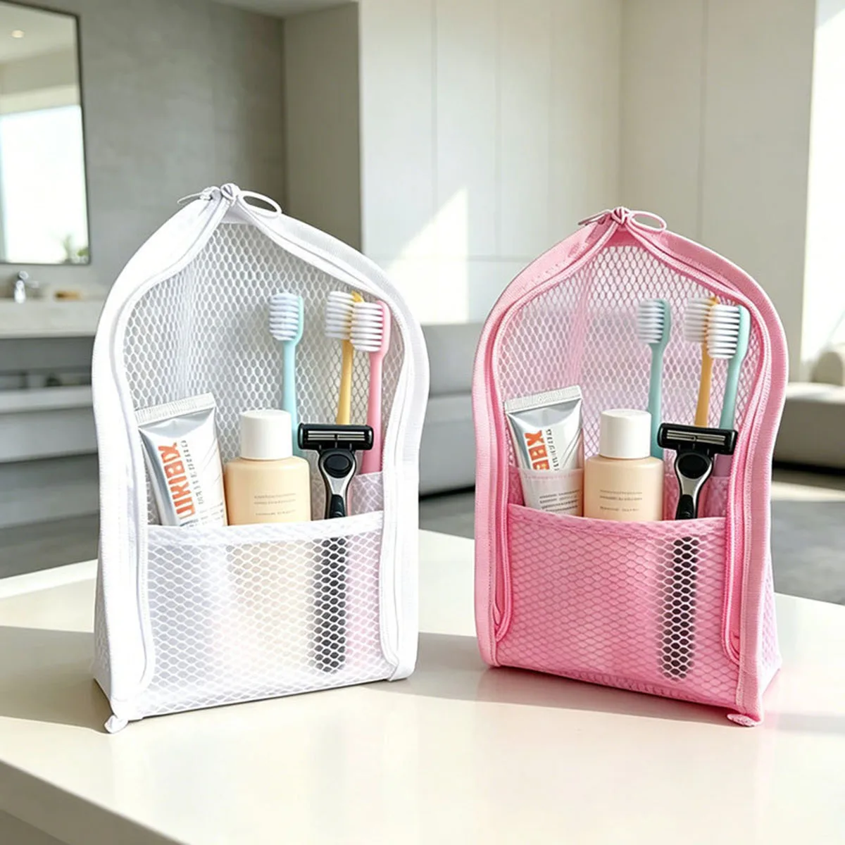 Standing Mesh Toiletry Bag for - огляд і ціна Beauty Makeup Case