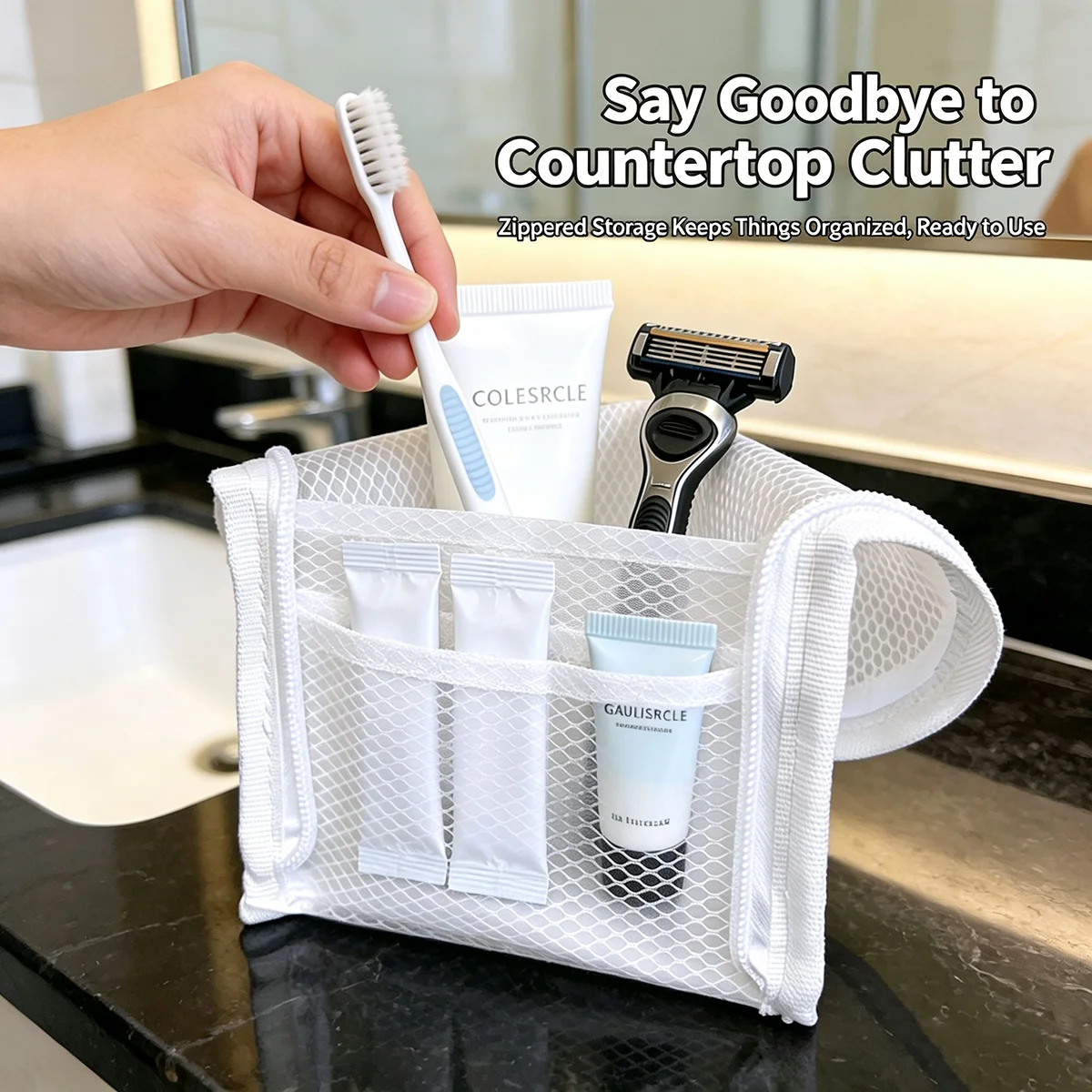 Standing Mesh Toiletry Bag for - огляд і ціна Beauty Makeup Case