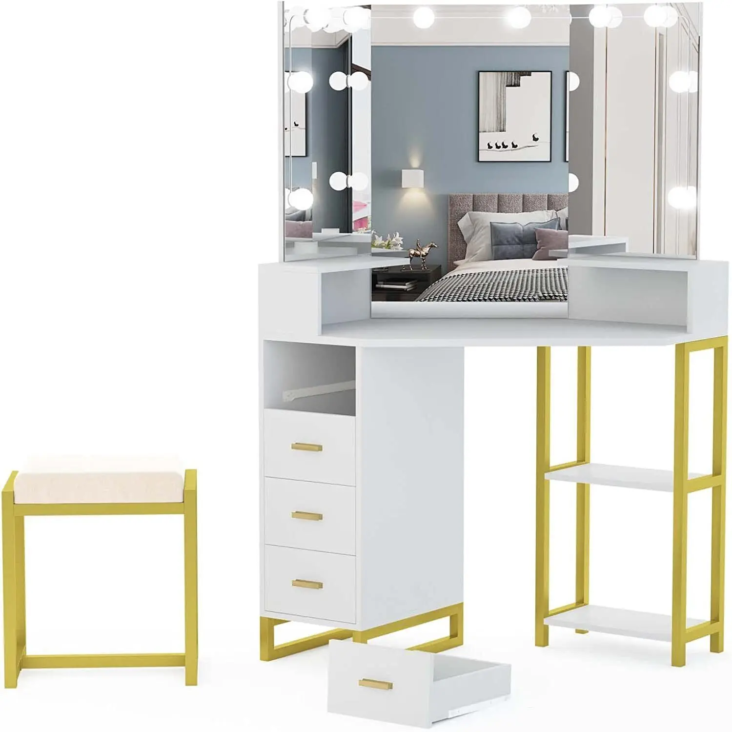 Beauty Vanity Set with LED Lig - огляд і ціна Beauty Makeup Vanity Set