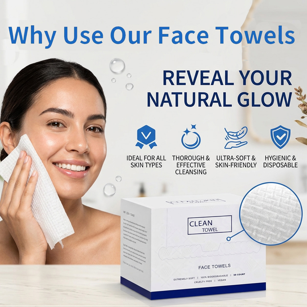 50Pcs/Box Disposable Face Towe - огляд і ціна Beauty Makeup Vanity