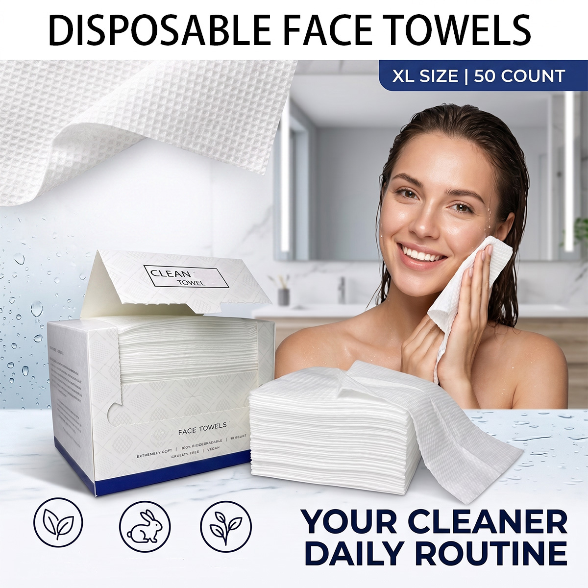 50Pcs/Box Disposable Face Towe - огляд і ціна Beauty Makeup Vanity