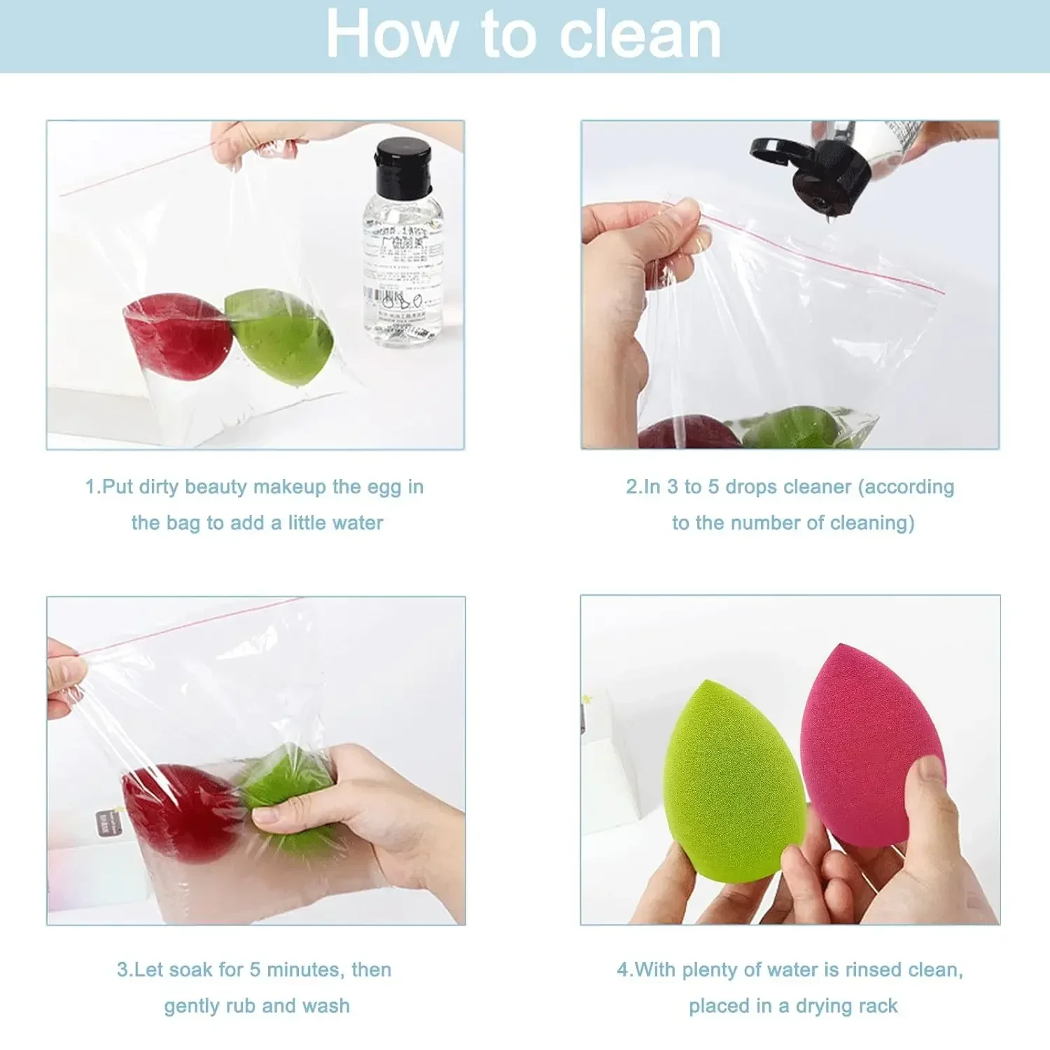 4-piece Packaged/Cased Makeup  - огляд і ціна Beauty Blender In Makeup