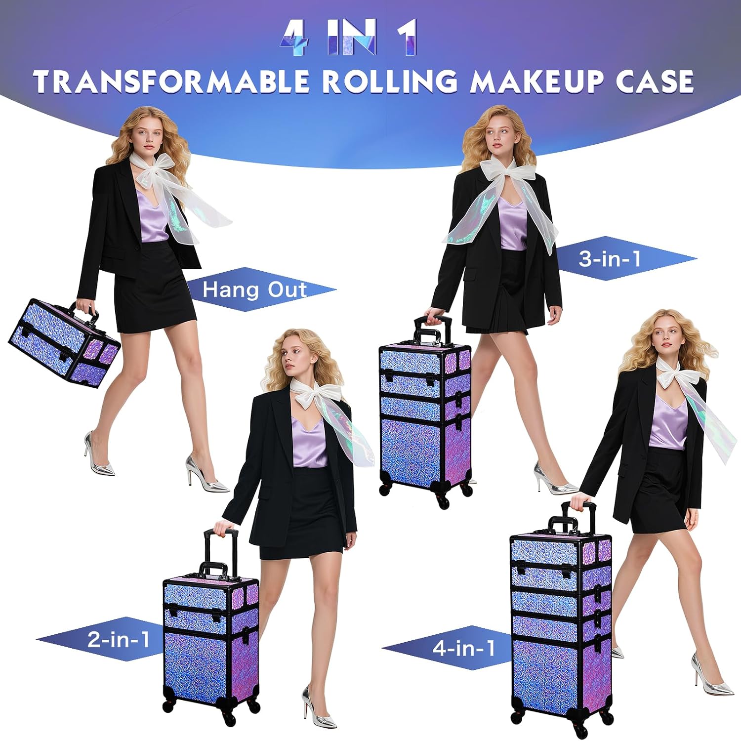 Rolling Makeup Train Case, Lar - огляд і ціна Beauty Makeup Vanity