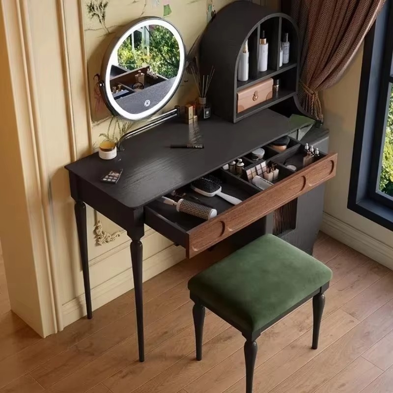 Italian Black Vanity Table Dra - огляд і ціна Beauty Makeup Vanity Set