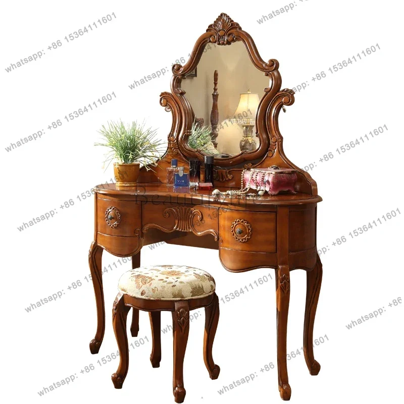 yj9 Brown Storage Vanity Table - огляд і ціна Beauty Makeup Vanity Set